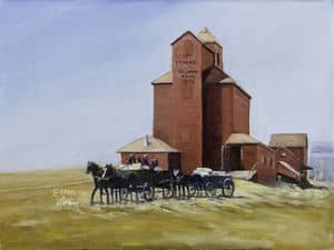 Oil painting by Ellen Lorne — Deloraine Manitoba — 1898