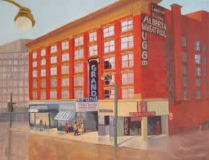 Oil painting by Ellen Lorne — Lougheed Building