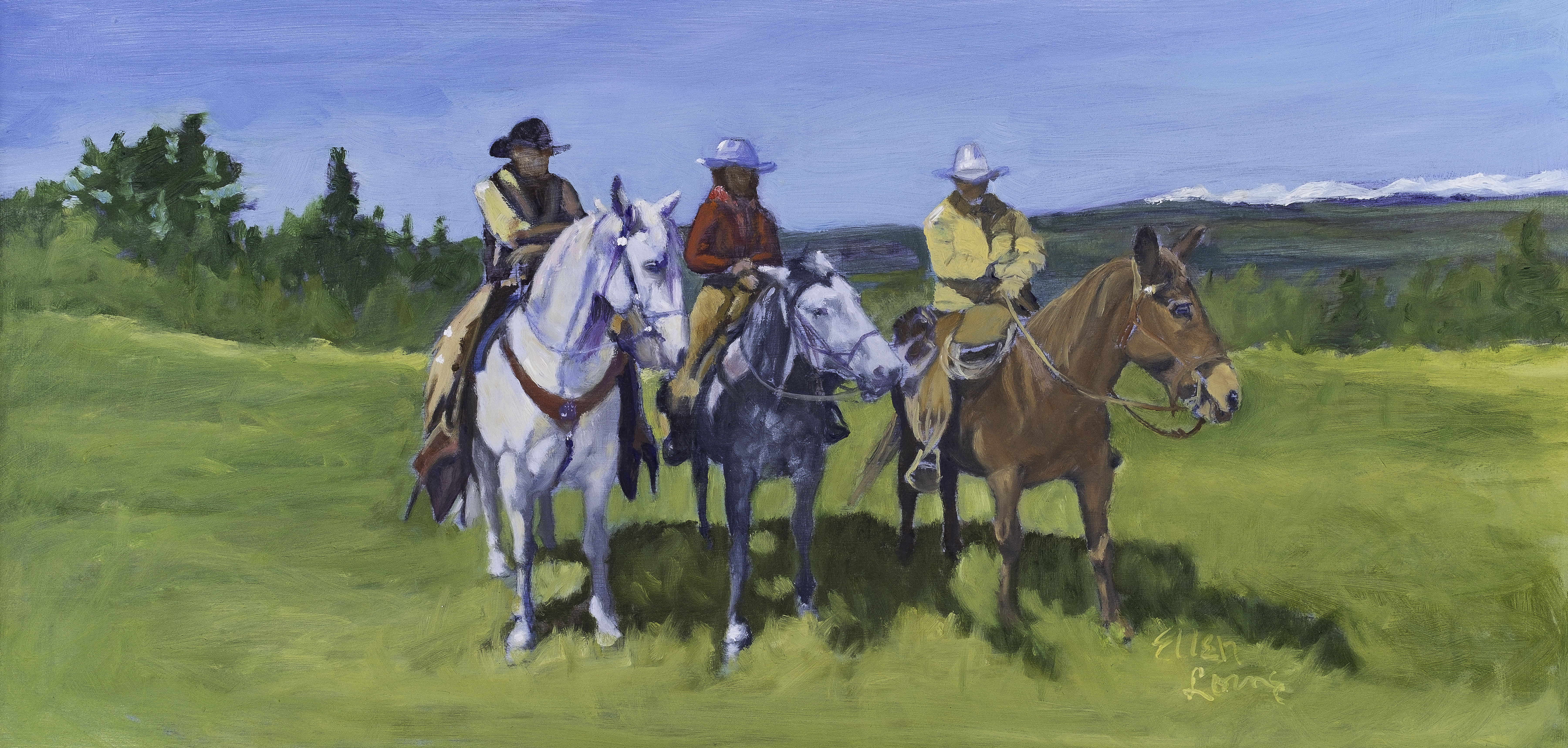 Oil painting by Ellen Lorne — The Three